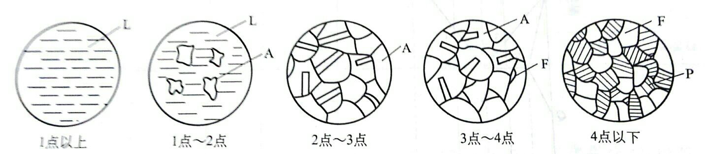 亚共析钢的结晶过程示意图